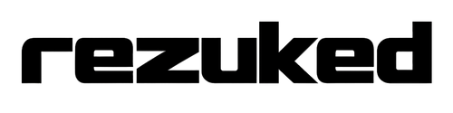 Black 'rezuked' logo on a white background